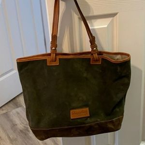 Dooney & Bourke Green Suede Tote